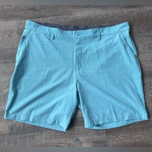 Ron Jon Teal/Blue Flat Front Men's Board Shorts - 44